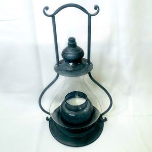 Blue Metal Candle Lantern